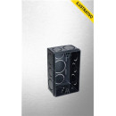 Caixa Luz 4x2 Preta Suporte Plastico Multimarcas