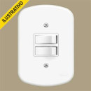 Interruptor Blanc+ C/placa 2 Secoes 4x2 3910 Fame