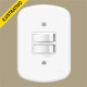 Interruptor Blanc+ C/placa 2 Secoes 4x2 627 Fame