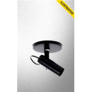 Spot/1 Tubo C/ Acabamento Plastico Preto 11 Wimesn