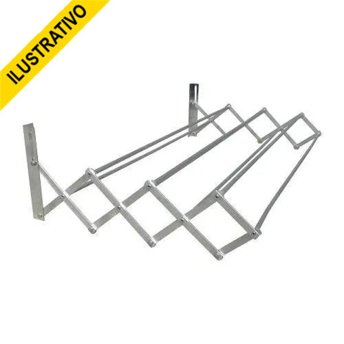 Secador Parede Sanfonado 0,42x1,00 Aluminio Crossmatic/0231 Ourense/6037 Mor