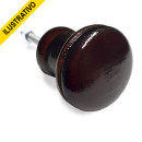 Puxador Botao Medio Madeira Mexico Mogno 1291 Almir/506 Cornachini