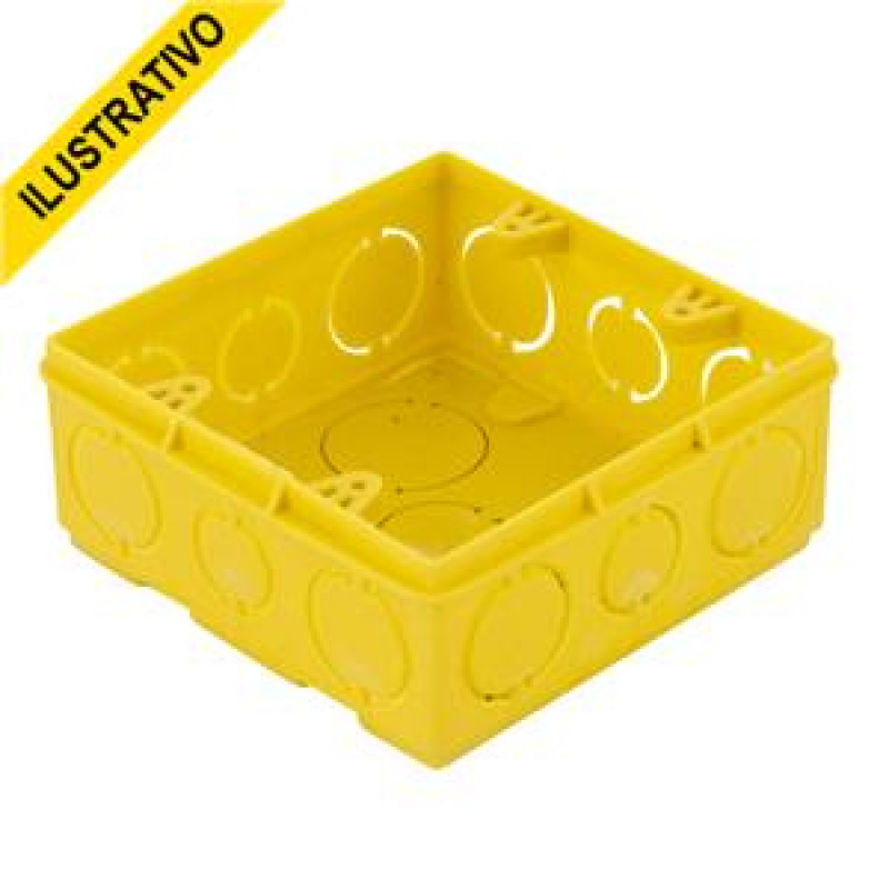 Caixa Luz 4x4 Amarela Sup Plast Tigre/amanco