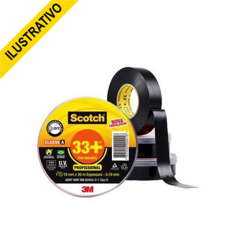 Fita Isolante 20mtx19mm 33+ H0002243782 3m Scotch