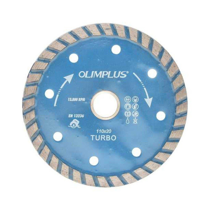 Disco Corte Marmore/granito Diamantado Turbo Seco 110x20mm 4.3/8 Multimarcas