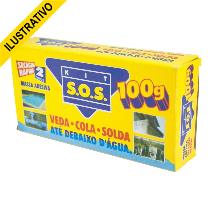 Massa Epoxi 100g Secagem 120 Minutos Kit Sos
