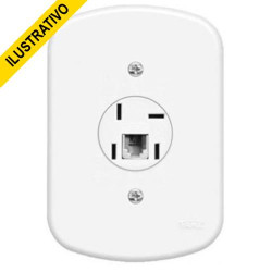 Tomada Blanc C/placa Telefone Telebras/rj11 2v 408 Fame