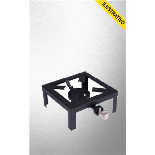 Fogao Gas Semi-industrial P/fritura (alta Pressao) 1 Boca Luxo Jr Cinza C/queimador Ferro S/pe S/mangueira 501.079 Roa/9097 Mor