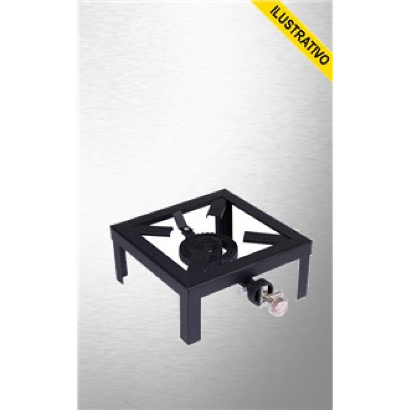 Fogao Gas Semi-industrial P/fritura (alta Pressao) 1 Boca Luxo Jr Cinza C/queimador Ferro S/pe S/mangueira 501.079 Roa/9097 Mor