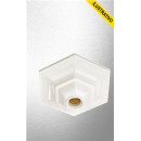 Plafon E27 Plastico Luxo Sextavado Jc Branco 850001 Pavilonis