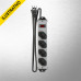 Filtro Linha 04 Tomadas Qflm4 Metal Fio 1,20 Mt Qualitronix