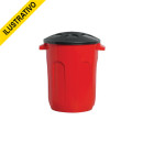 Lixeira Quintal Puxador Plastica 30l Color (azul/verde/vermelho/cinza) 5090 Jaguar
