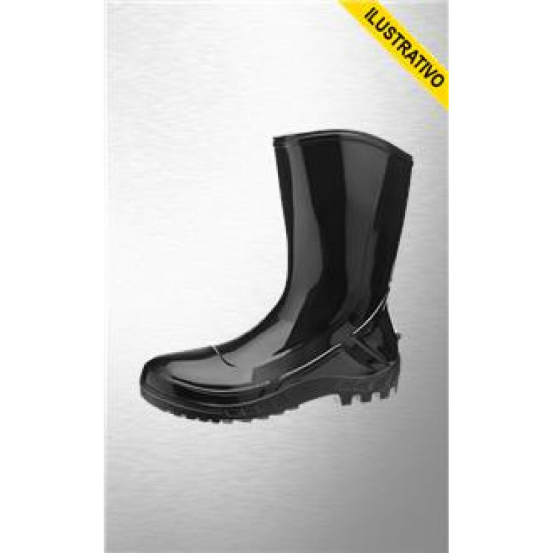 Botas Pvc Cano Medio Preta 41/42 S.leguas Capataz*