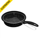 Frigideira 26cm 4l Esmaltada Preta C/cesto 9206 Metalsilva