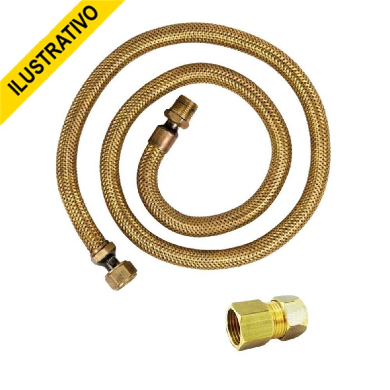 Rabicho Gas Flexivel Cobre 150cm Multimarcas