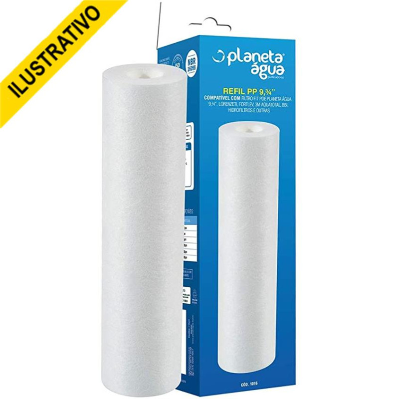 Refil 09.3/4 Polegadas Polipropileno Poe 25 Filter Flux 905-0001 Hidro/1016 Plan Agua/1001-0002 Acquabios