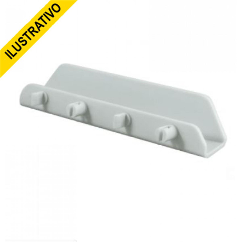 Puxador Plastico Porta Sanfonada Branco 5483 Almir