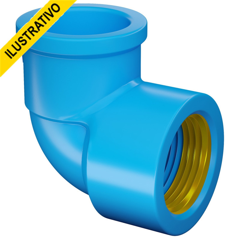 Joelho Reducao Soldavel 90 20x1/2 Azul Bucha Latao 35217789 Tigre/amanco