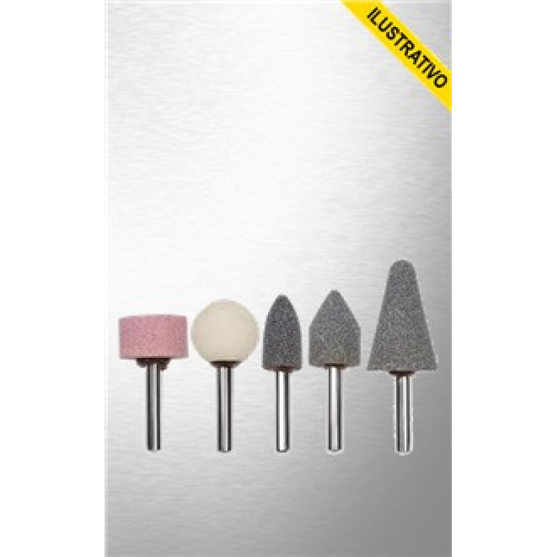 Jogo Pontas Montada Pedra Esmerilhar 1/4 5pcs