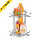 Cantoneira Dupla Ventosa Cromado 1504c Arthi