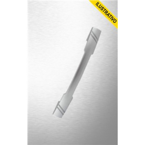Puxador Alca 128mm Abs Mariana Aluminio Escovado 5507 Almir