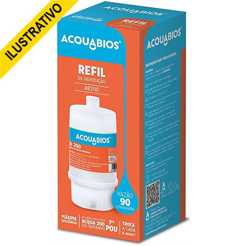 Refil 07 Polegadas Carvao Ativado Ab200/ef200 Ef/1005002 Acquabios Refil 07 Polegadas Carvao Ativado Ab200/ef200 Ef/1005002 Acquabios