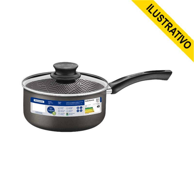 Panela 16 1,5l Antiaderente Paris Preta/chumbo 20525-28525/616 Tramontina Panela 16 1,5l Antiaderente Paris Preta/chumbo 20525-28525/616 Tramontina