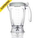 Copo Liquidificador Walita Liqfaz/ligstar Cristal Tampa Branca C/trava Serve Filtro 1039 Mebrasi/versatil