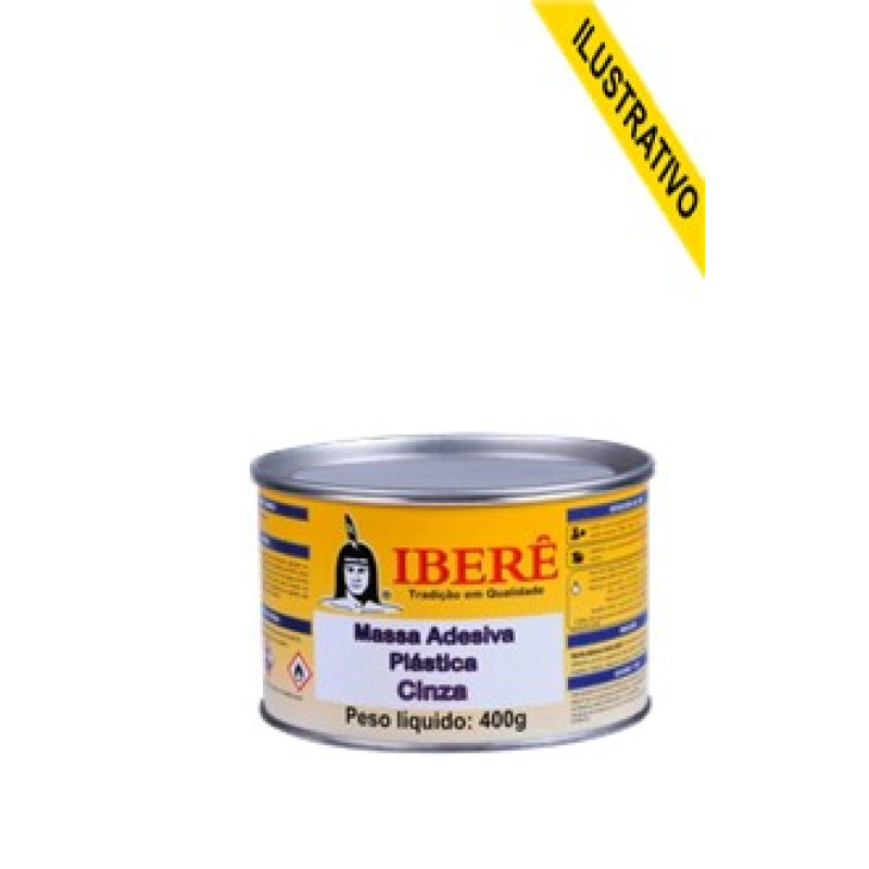 Massa Plastica 400gr Cinza Ibere