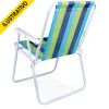 Cadeira Praia Aco Epoxi Braco Plastico Alta 2002 Mor