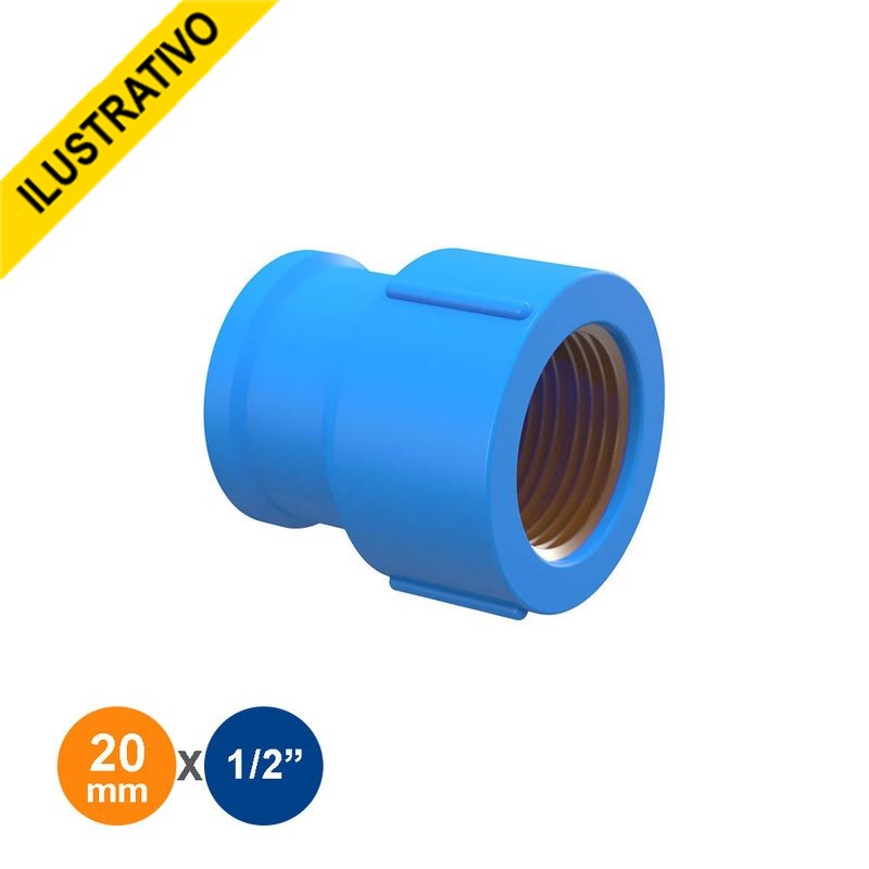 Luva Soldavel 20x1/2 Bucha Latao Azul 35247785 Tigre/amanco