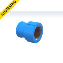 Luva Soldavel 25mm 3/4 Bucha Latao Azul Tigre/amanco