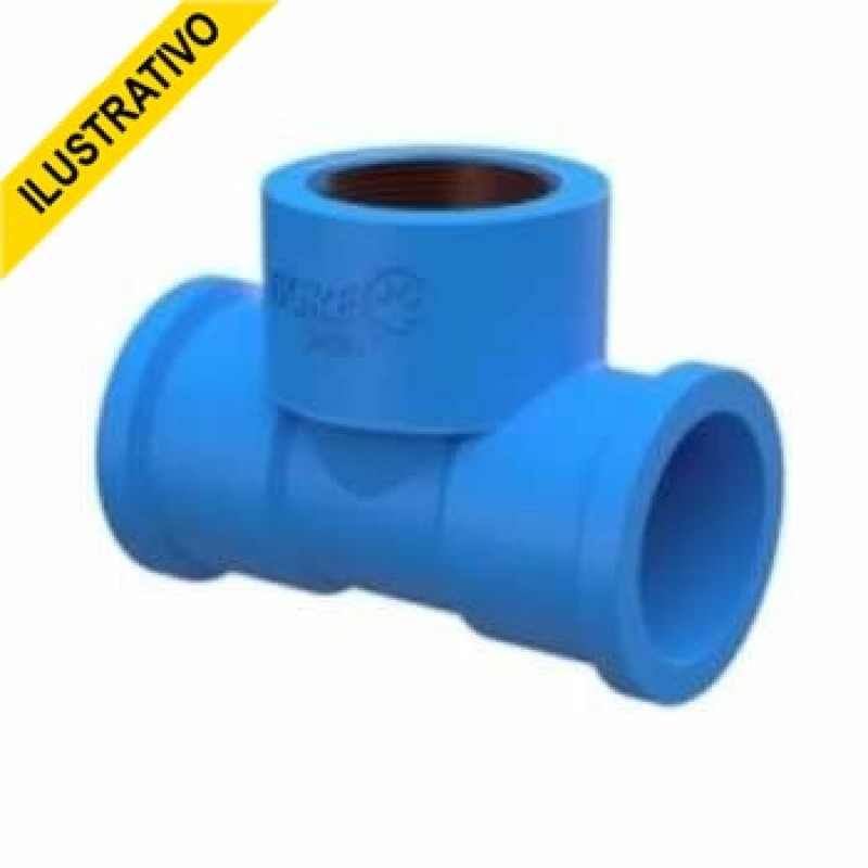 Te Reducao Soldavel 90 20x1/2 Bucha Central Latao Azul 35288350 Tigre/amanco