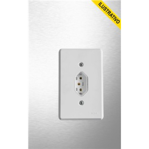 Tomada Simples C/placa 1 Secao 10a 3p Br 27150 Veltra/19140 Ilumi 