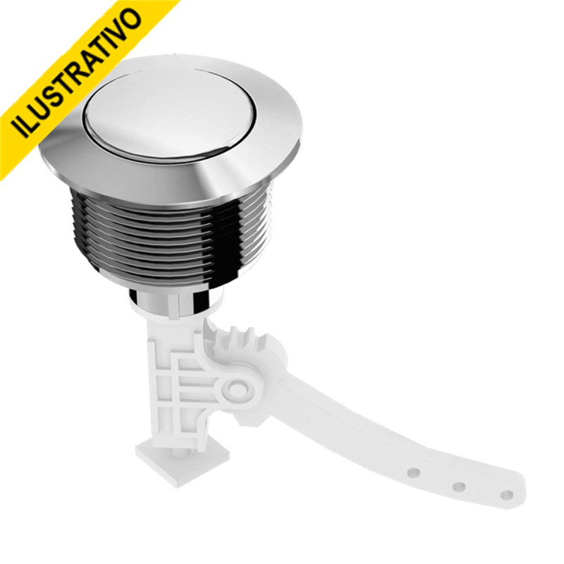 Mecanismo Acionador Abs Cromado 38mm P/caixa Acoplada 9580 Censi/340213 Blukit