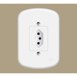 Tomada Blanc+ C/placa 1 Secao 10a 3p 1349/3744/3914 Fame