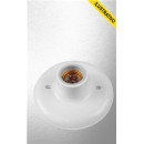 Plafon E27 Plastico Branco Bocal Porcelana 180931 Ilumi/multimarcas