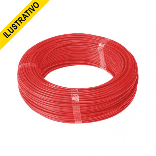 Fio Cabinho Bitolado 04,00mm (rolo-100) 1linha Vermelho