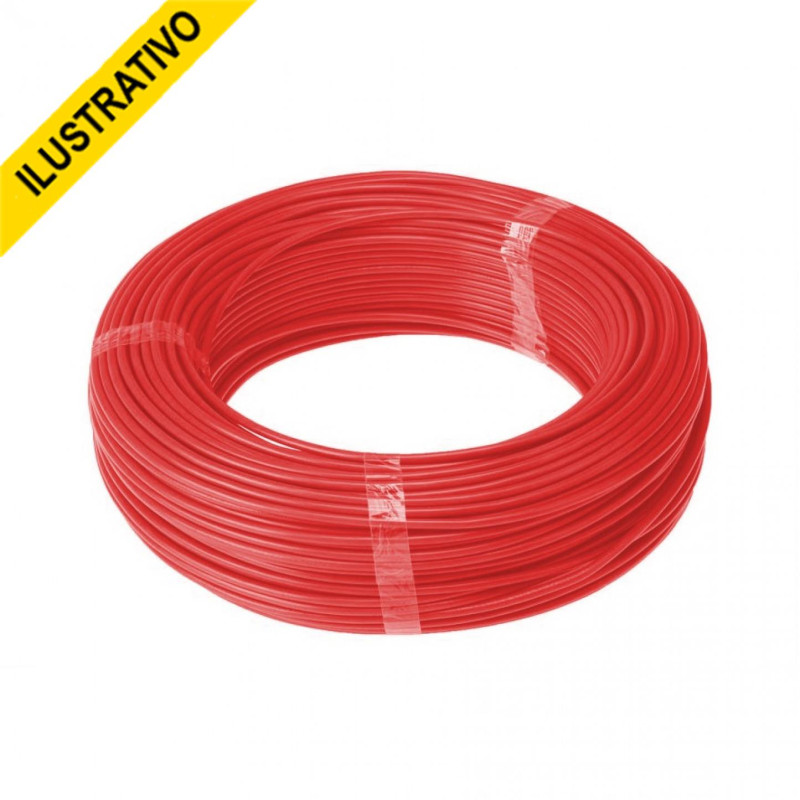 Fio Cabinho Bitolado 04,00mm (rolo-100) 1linha Vermelho