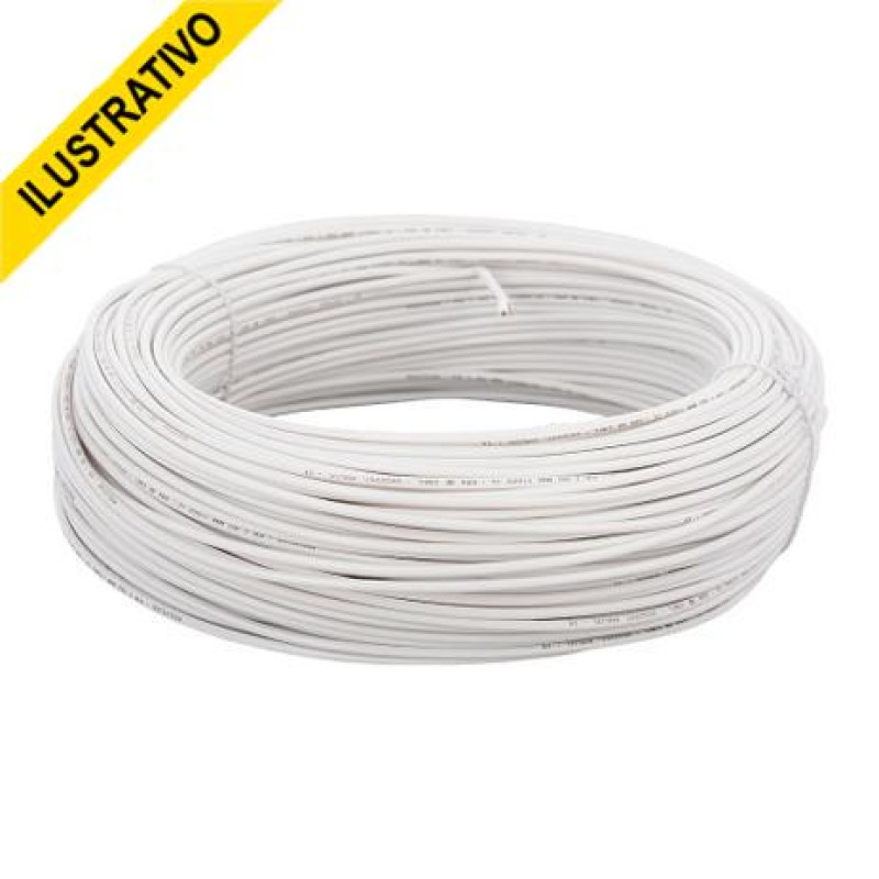 Fio Cabinho Bitolado 04,00mm (rolo-100) 1linha  Branco