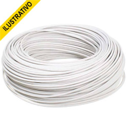 Fio Cabinho Bitolado 06,00mm (rolo-100) 1linha Branco