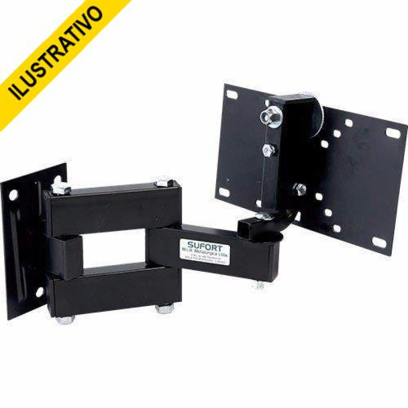 Suporte Tv Articulado 10/50 Preto Slim Lcd30 Sufort Suporte Tv Articulado 10/50 Preto Slim Lcd30 Sufort