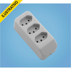 Tomada Barra Tripla S/fio 2p+t 10a 250v 2700 Fame