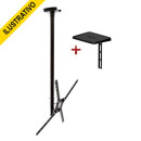 Suporte Tv Teto 10/55 + Suporte Conversor Preto Sbrp150/sbprp1050 Brasforma