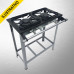 Fogao Gas Industrial P/cozinhar (baixa Pressao) 2 Bocas Queimador 1 Simples + 1 Duplo Pe Perfil 6,5 30x30 M06 S2020 Metalmaq