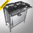 Fogao Gas Industrial P/cozinhar (baixa Pressao) C/forno 2 Bocas Queimador 1 Simples + 1 Duplo Perfil 6,5 M10 S2020 Metalmaq
