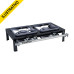Fogao Gas Industrial P/cozinhar (baixa Pressao) 2 Bocas Queimador 1 Simples + 1 Duplo Mesa Perfil 5,0 30x30 M02 Metalmaq