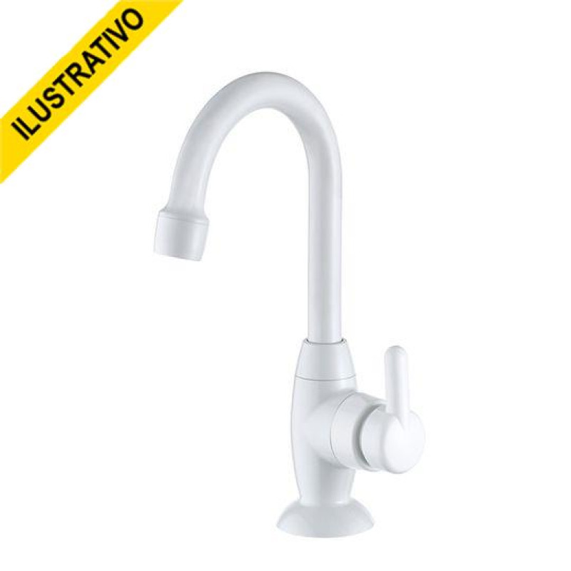 Torneira Lavatorio Mesa Movel Alta 1195 F31 Abs Branca Bric Lorenzetti