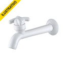 Torneira Cozinha Parede Fixa Reta 1132 F34 Abs Branca Longa Brio Lorenzetti