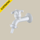 Torneira Jardim 12cm Branca Abs Volante Cruz Mvs 1130 F34 Brio Fortti Lorenzetti